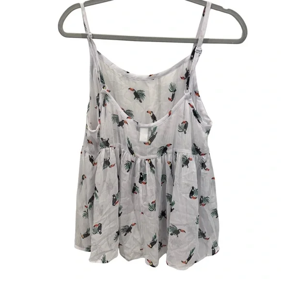 Torrid 0 US 14 NWT $34.50 Toucan Tropical Print Babydoll Cami Tank Swing Top - Picture 3 of 8